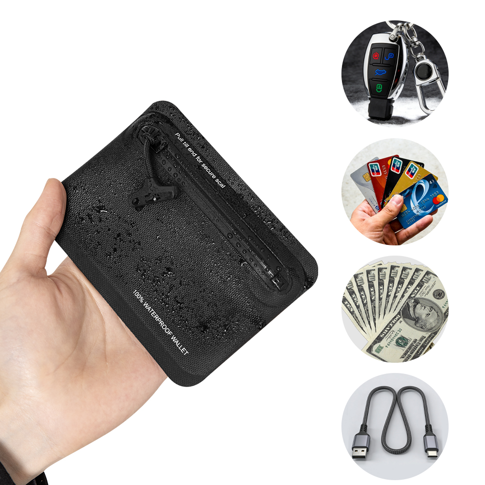 Edc Carry Coins - Porte-monnaie étanche à fermeture éclair, pochette