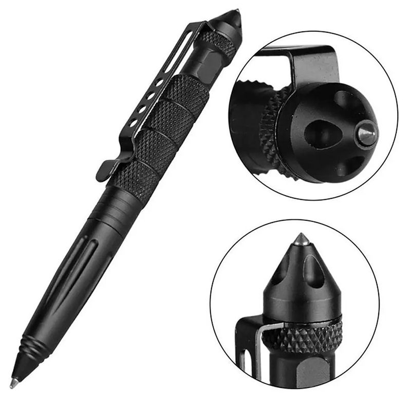 Pen Tactical Glass - Stylo tactique militaire multifonction, stylo à