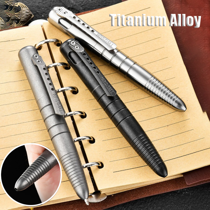 Pen Tactical Glass - Stylo à bille en titane EDC,