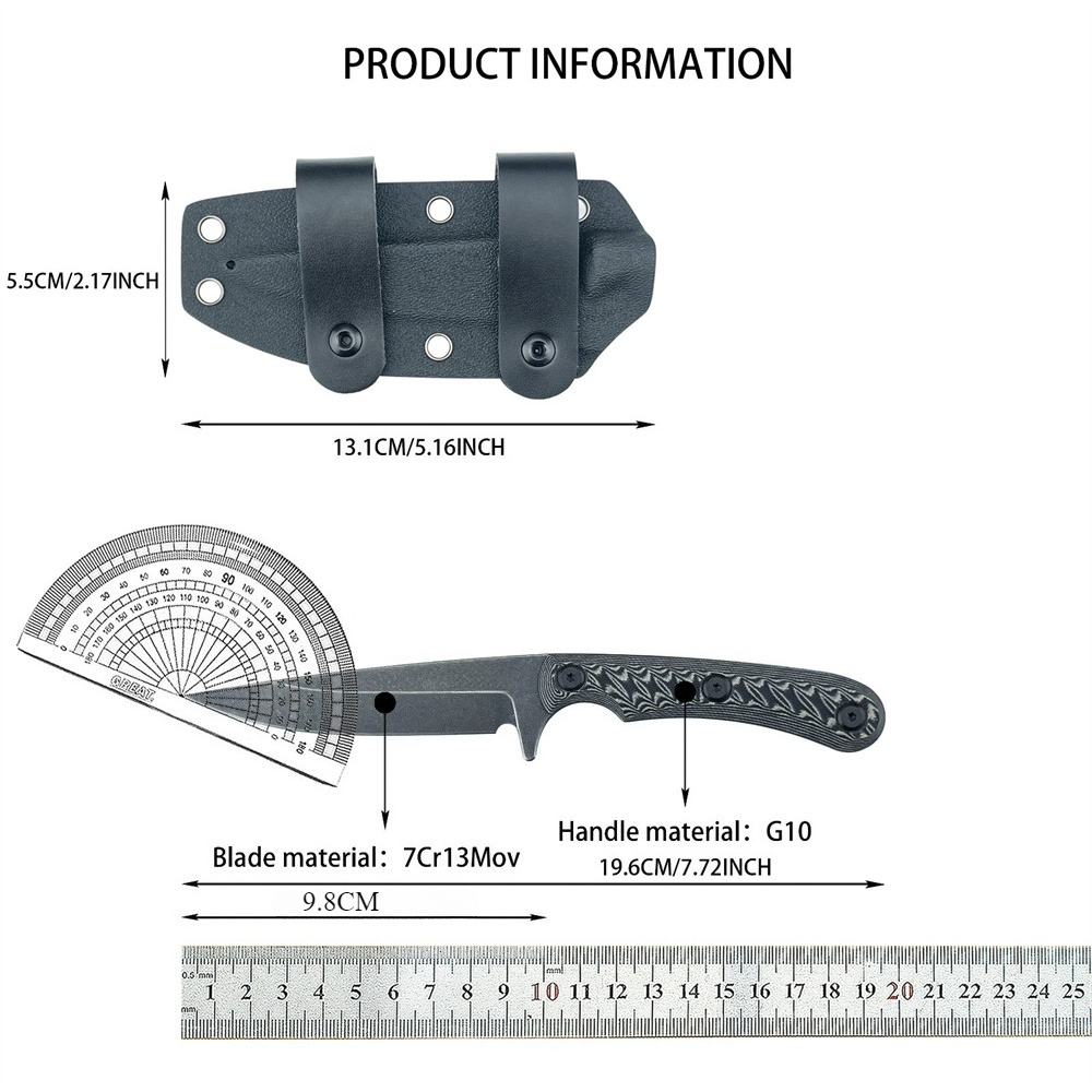 Couteaux à lame fixe Full Tang - Everyday Carry (Edc) Knife avis et prix