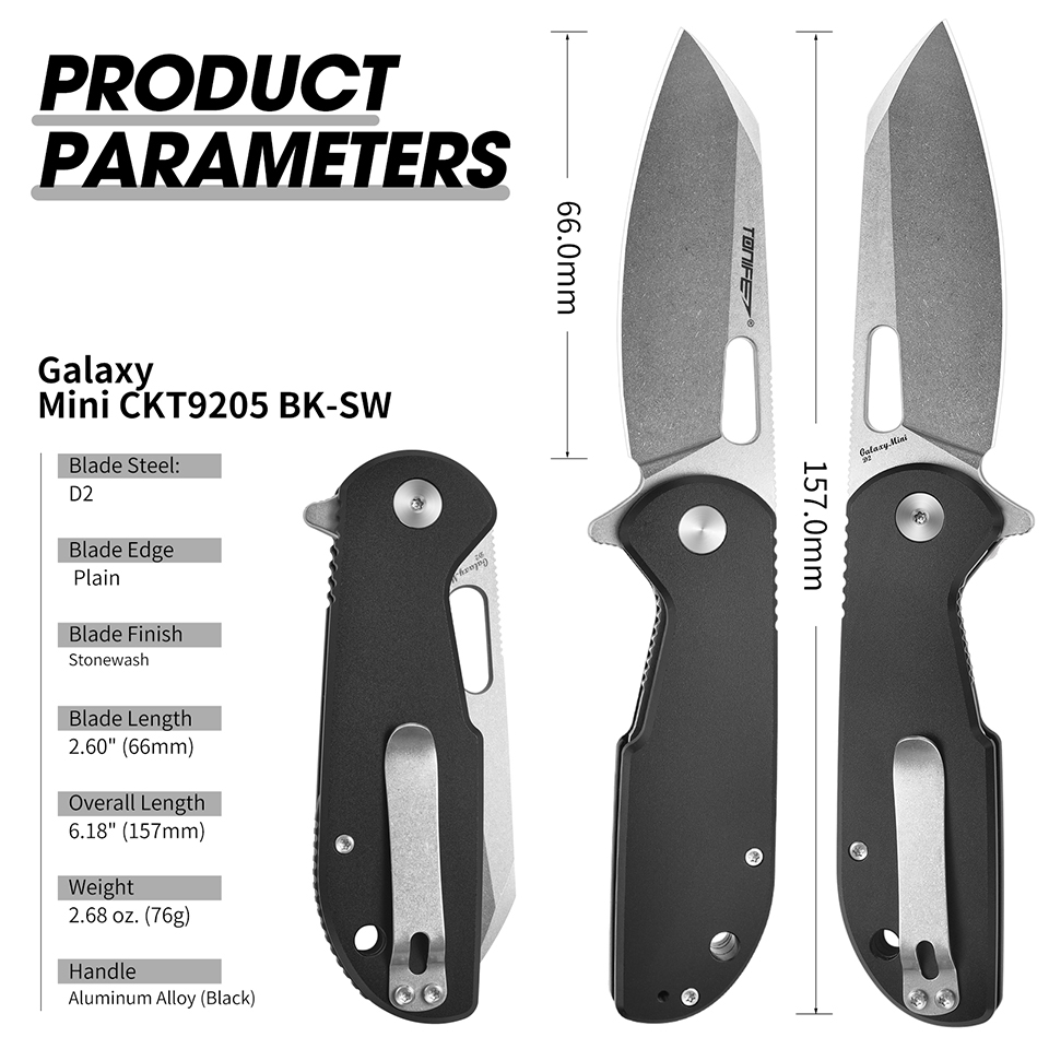 TONIFE Galaxy Mini CKT9205 Cou - Everyday Carry (Edc) Knife avis et prix