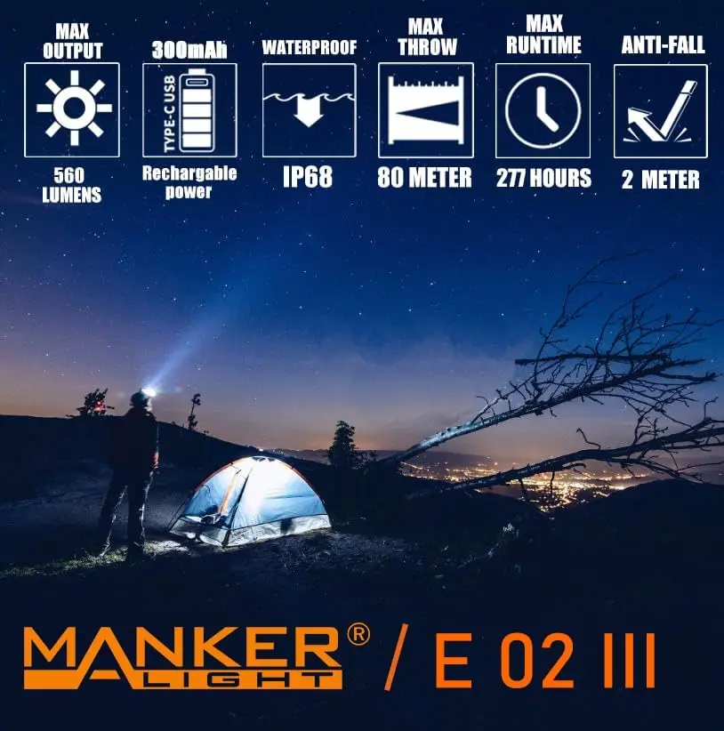 Lampe torche Manker E02III pou - Edc Every Day Carry おもちゃ avis et prix