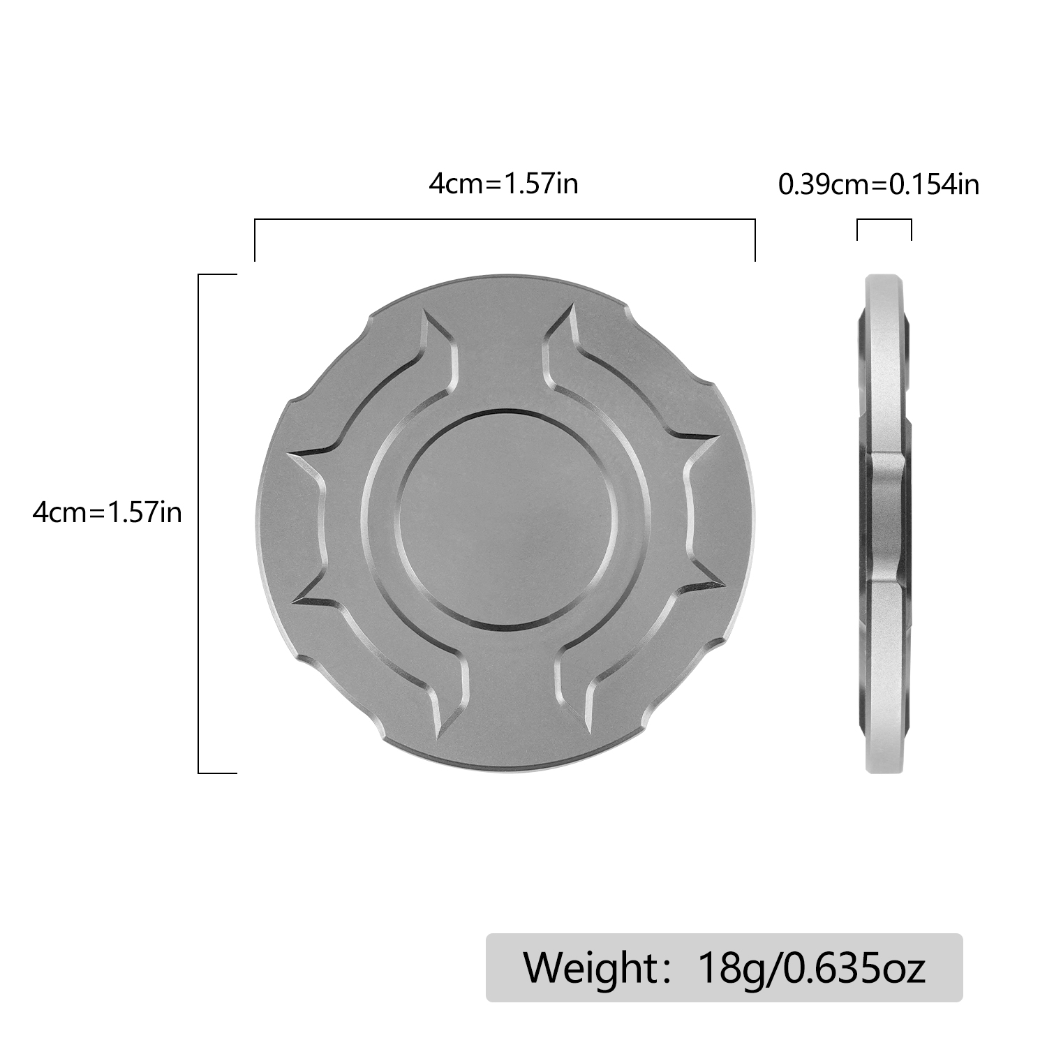 Fidget Slider en alliage de ti - Edc Carry Coins avis et prix